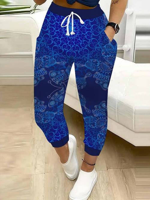 item picture classic and stylish womens printed drawstring pants an elegant and fashionable a gift for your