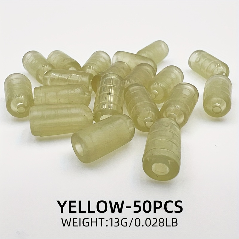 TEMU 50 Stück Karpfenangeln Buffer Beads Anti-Tangle Swivel Stopper Rig Angelterminal Gummi Shock Rig Beads