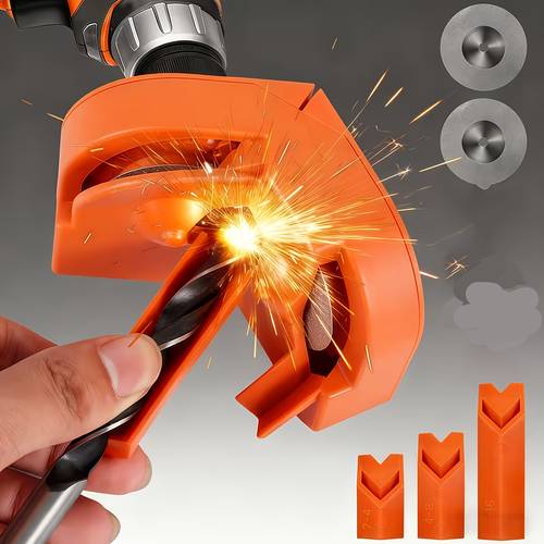 drill bit sharpener multi functional drill bit sharpener new sharpener suitable for all drill bits can sharpen scissors and cutting tools featuring 2 sharpening wheels plus 3 drill bit holders sharpening tool orange christmas presents