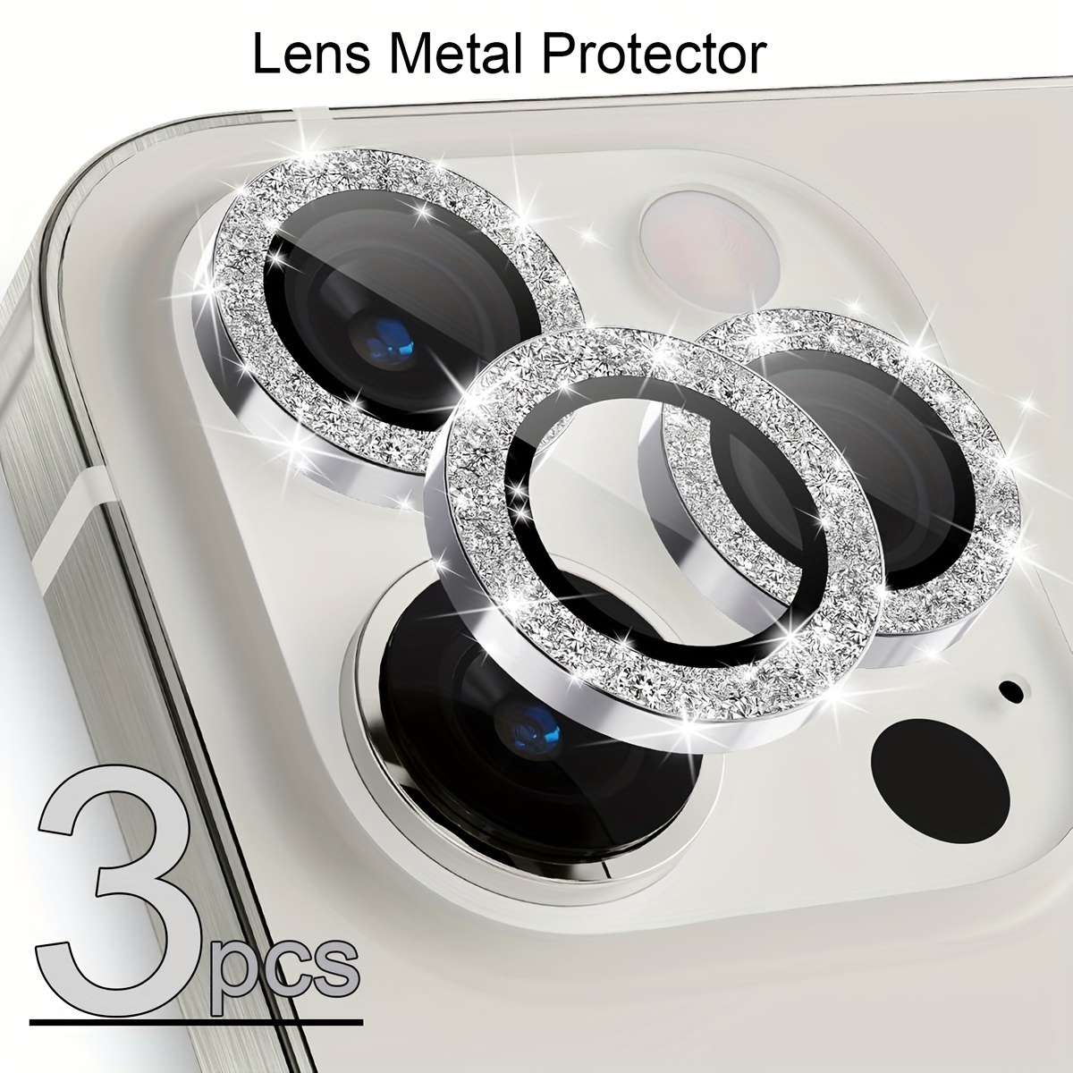 Protection Caméra IPhone - Film Verre Trempé + Alliage Titane, Compatible IPhone 12 à 16 Pro Max