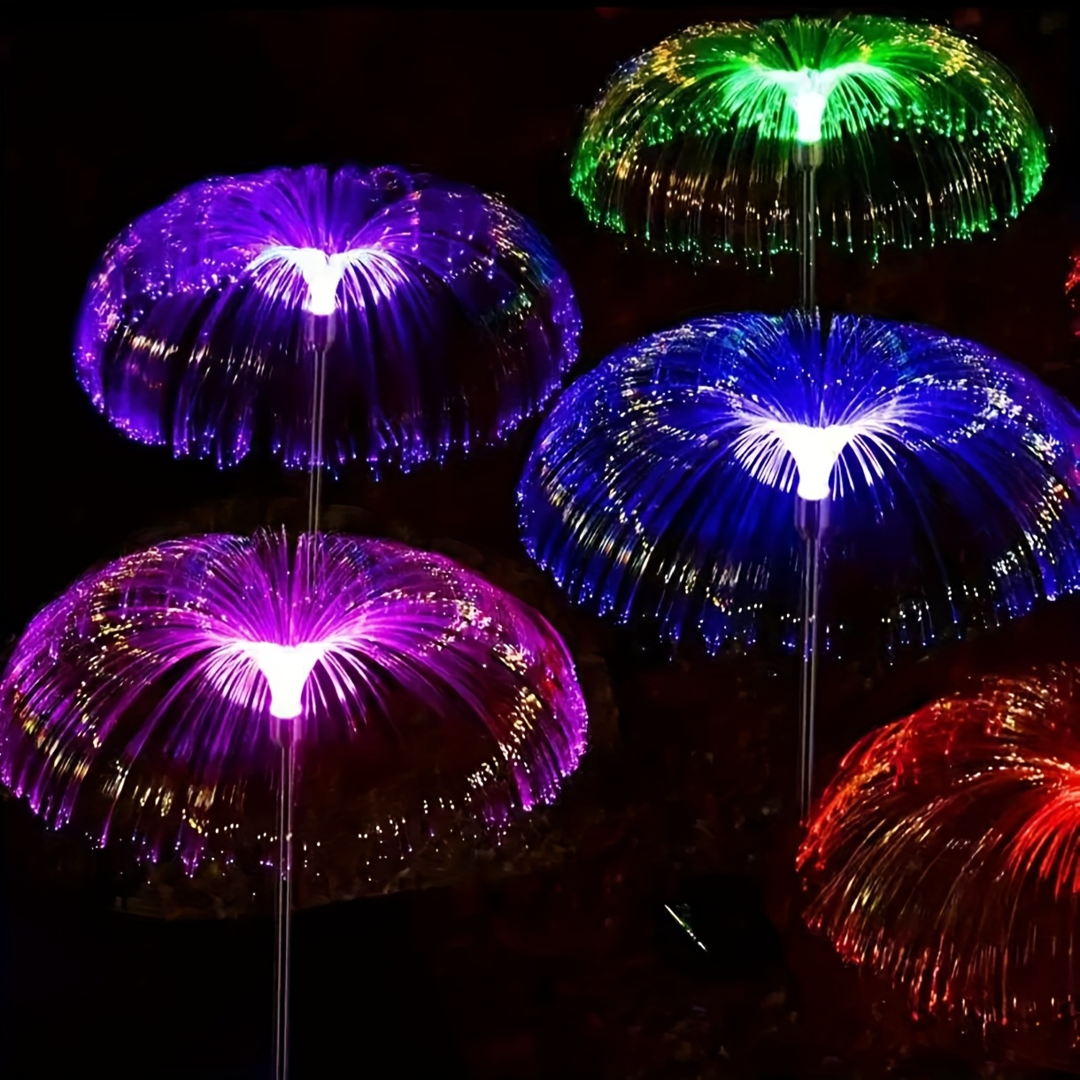 3pcs set of jellyfish lights led solar garden lights single double layered multi color lawn yard camping picnic ball wedding birthday christmas thanksgiving halloween party decoration gifts tents suitable for outdoor us Product details 6
