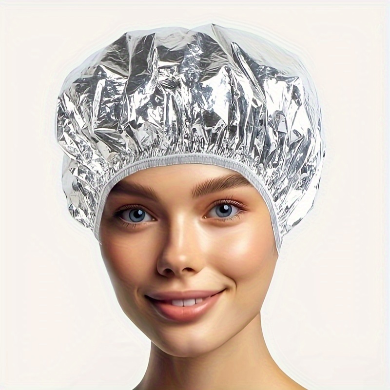 

1pc Aluminum Cap For , Portable Hairdressing Bath Hat, Non-scented, All