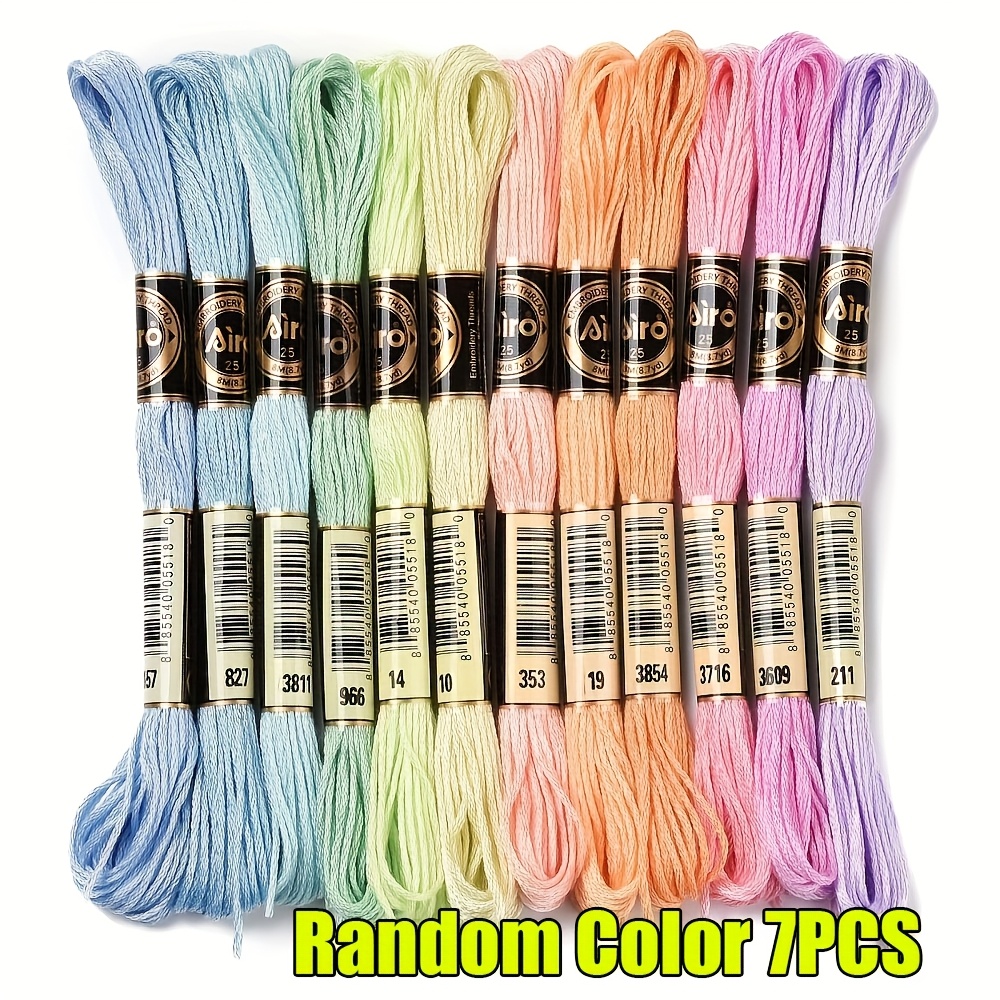 TEMU Random Color [mixed Color Polyester Embroidery Floss] -ply Polyester Embroidery Floss, 0.5mm, 8.75 Yards Each, Mixed Color Beading Cords And