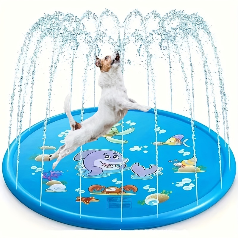 

Interactive Dog Sprinkler Play Mat - Inflatable & Durable Plastic Cooling Pad, Uncharged Outdoor Water Play Toy For Dogs, Refreshing Exercise Accessory - 1pc