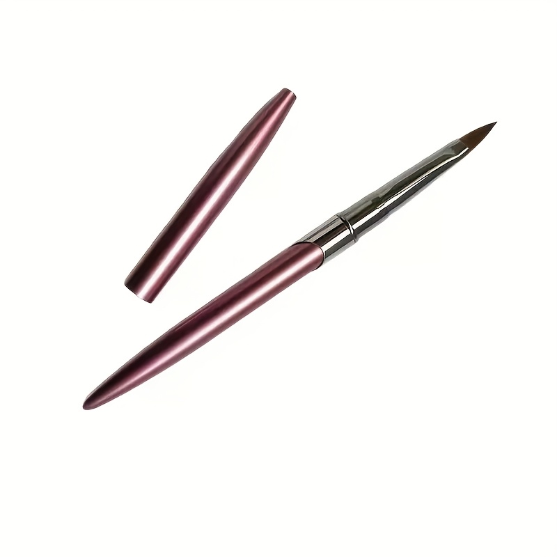 Image of 1pc Professional Nail Art Brush With Anti-slip Metal Handle & Ergonomic Grip - 3d Pen For Floral Designs, Precision Nail Art, Manicure, Pedicure