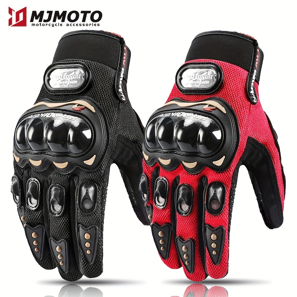 

Summer Motorcycle Gloves Breathable Anti-fall Protective Gear Full-finger Men's Motorbike Cycling Biker Gloves