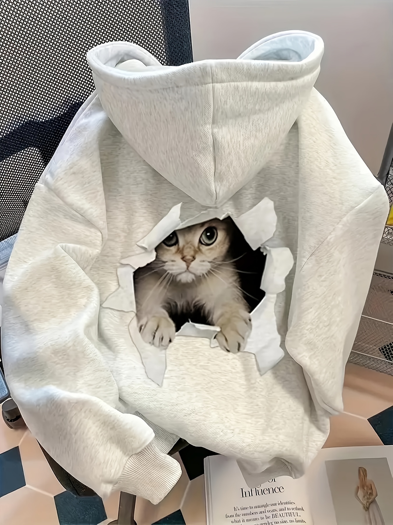 Moletom Feminino Moletom Para Gato Moletom Feminino Com Oversize