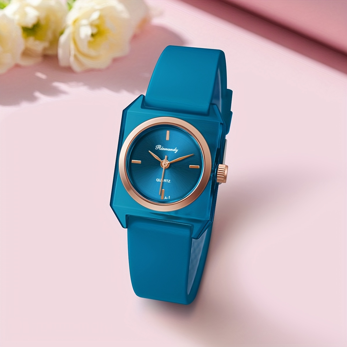 womens square transparent watch case teal - Temu United Arab  display picture 3