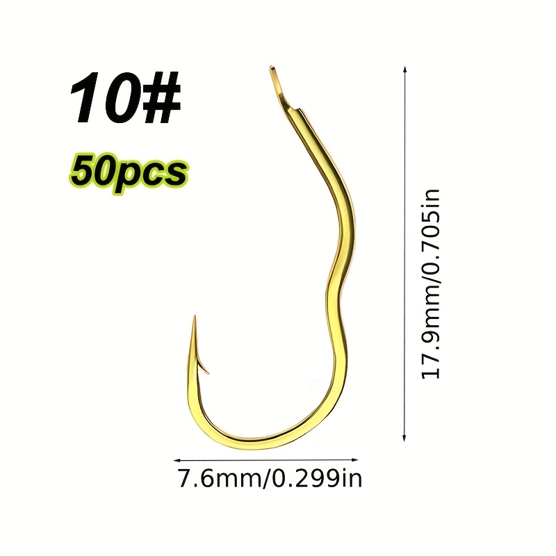 TEMU 50pcs Fishing Hooks, -flip Hooks, Gift For , Fishing Tackle And Gear, Fish Hooks