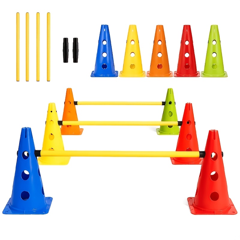 item picture 3pcs flag poles and 5pcs piercing markers dog jumping and obstacle training equipment suitable for cats puppies and   dogs for outdoor interaction and fitness portable and easy to store