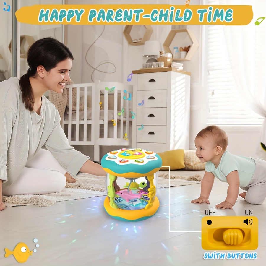 Baby Toys 6 To 12 Months - Musical Projector Rotating Light Up Toys