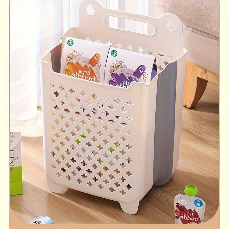 

Extra-large Foldable Laundry Hamper - Wall-mounted, Space-saving Dirty Clothes Basket For Bathroom & Bedroom Storage Laundry Basket Laundry Room Accessories