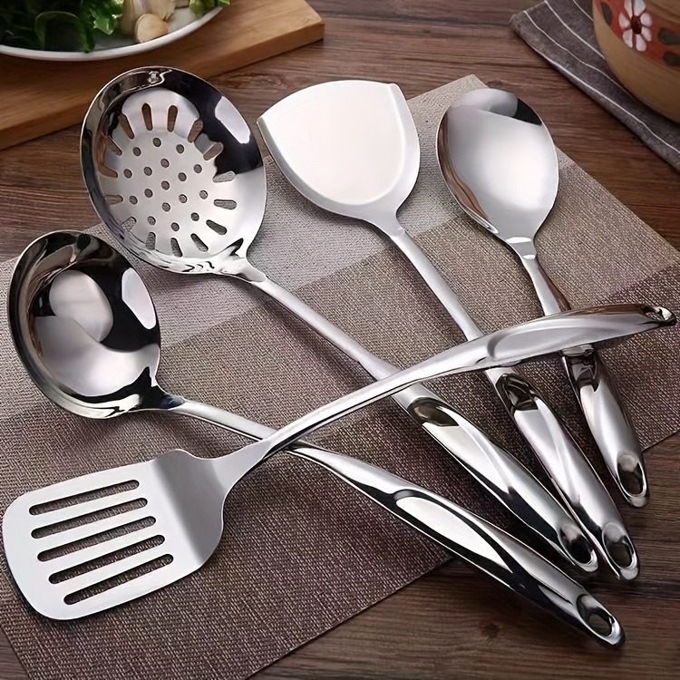 set of 6 stainless steel kitchen utensils kitchen utensil set hollow handle cooking tools     and elegant easy to clean kitchen gadgets details 2