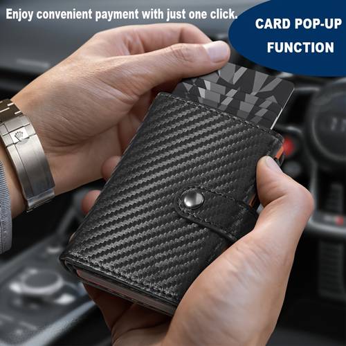 unisex rfid-blockierungs-wallet -fenster & münzfach - mehrfarbige optionen, strapazierfähiges mikrofaser-leder, knopfverschluss, reisefreundliches design für den täglichen gebrauch, sicheres münz-aufbewahrungssystem, schickes knopfverschluss-design, glatte oberflächenbehandlung
