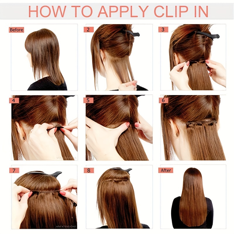 16 clips 6pcs set hair extensions long wavy hairstyle synthetic hairpieces heat resistant for women details 5
