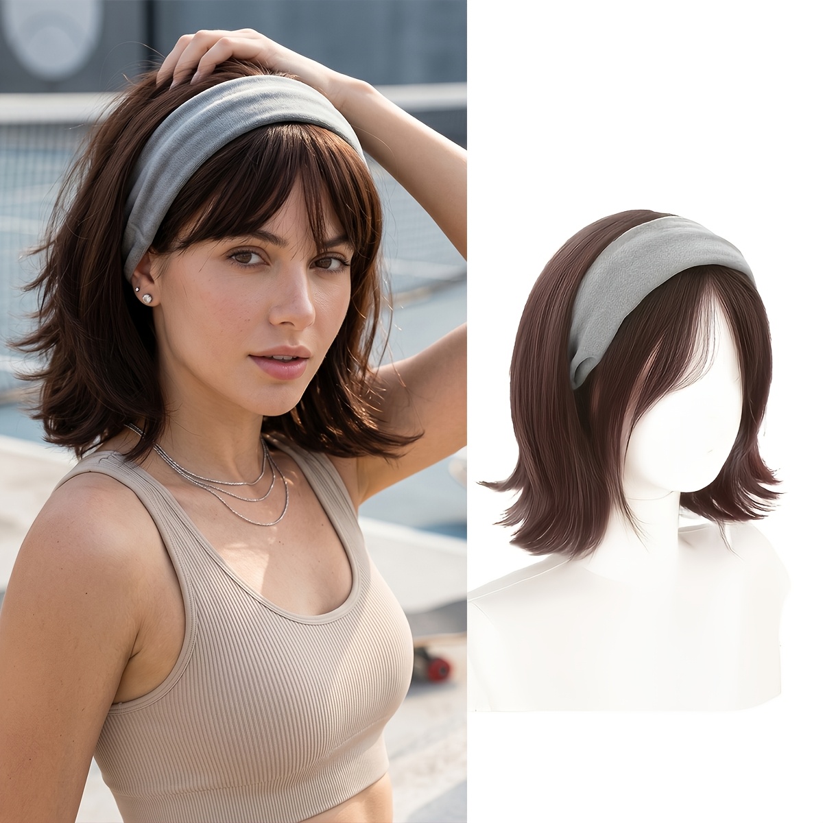 Women's Detachable Headband Wig Suitable For - Volume Boosting Hairpiece With Soft Outward- Wig, Multiple Colors , Daily Wear & For Thinning Hair, Application For Parties/