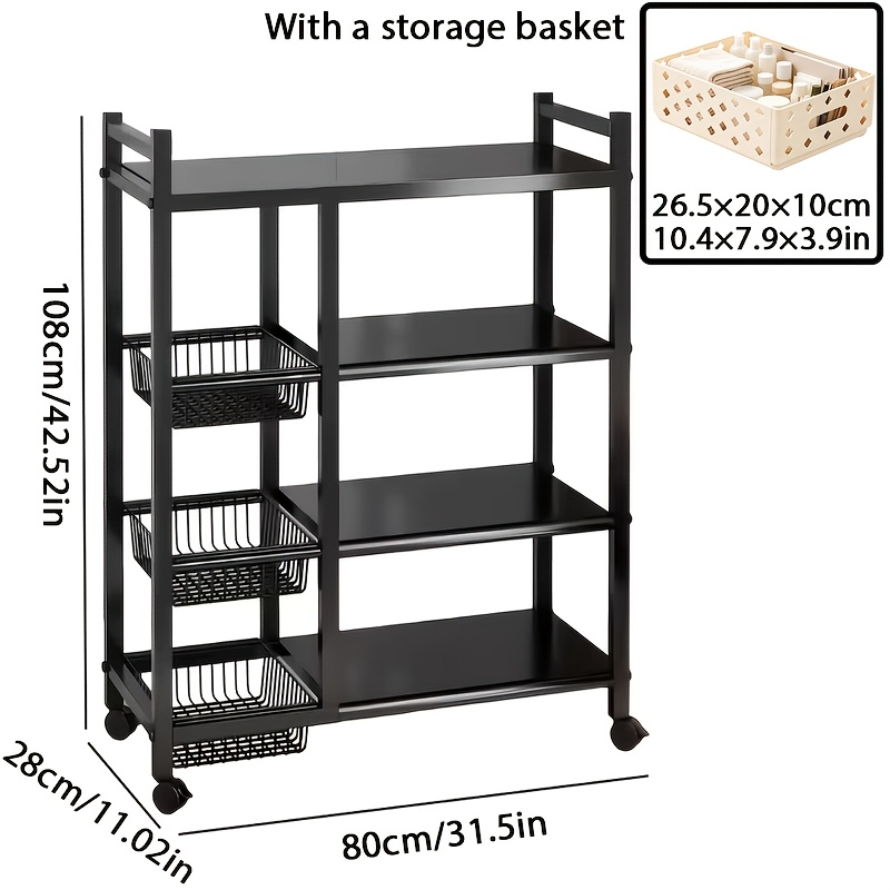 Heavy Duty Iron Kitchen Storage Rack, Microwave And Appliance Rack, Storage Rack, 42.5 X X 11.02 Inches, Vertical Shelf, Appliance Storage Rack, Open Shelf, Space , Kitchen Storage Rack, Construction