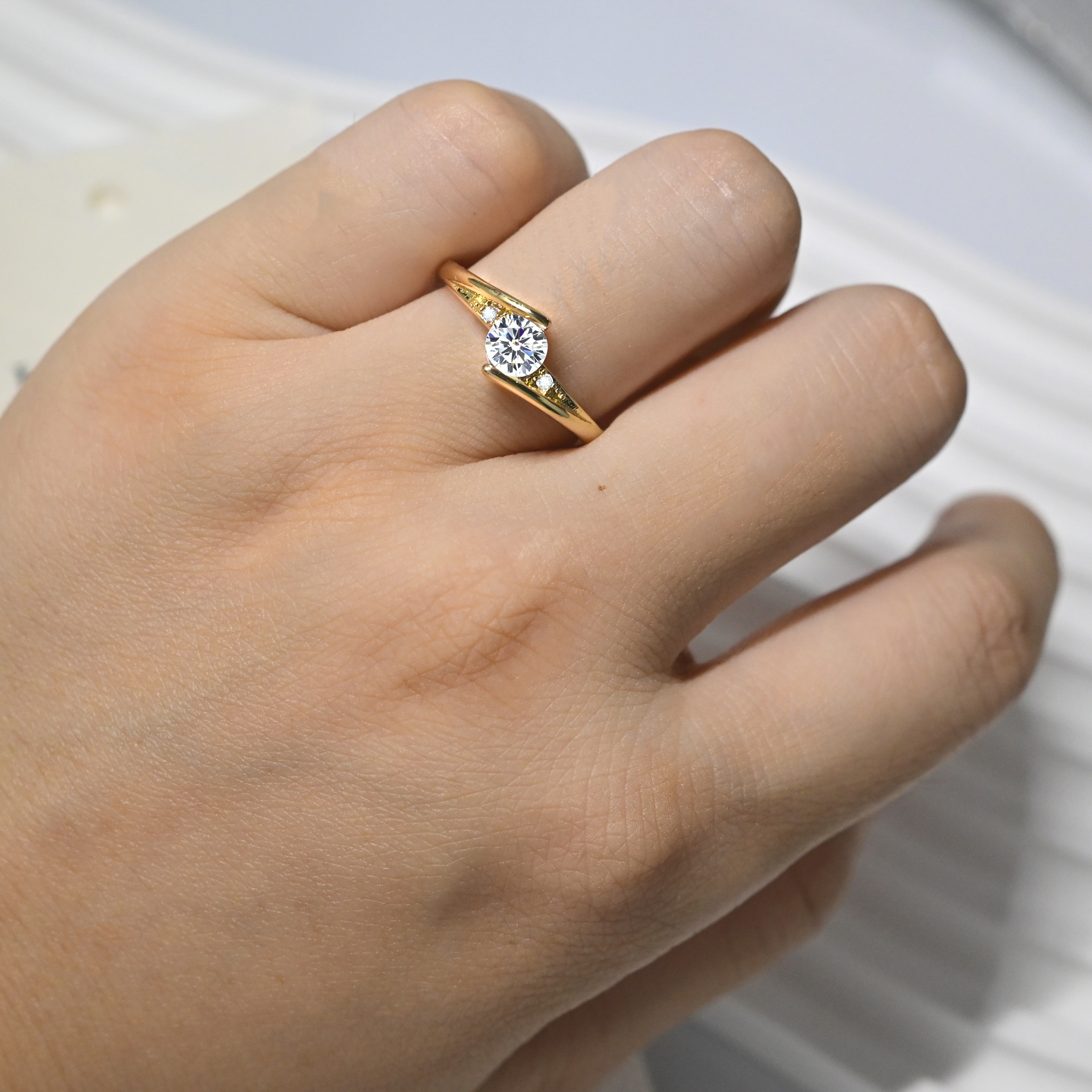 Cubic Zirconia Adjustable Open Ring - Women's Party & Wedding Accessory