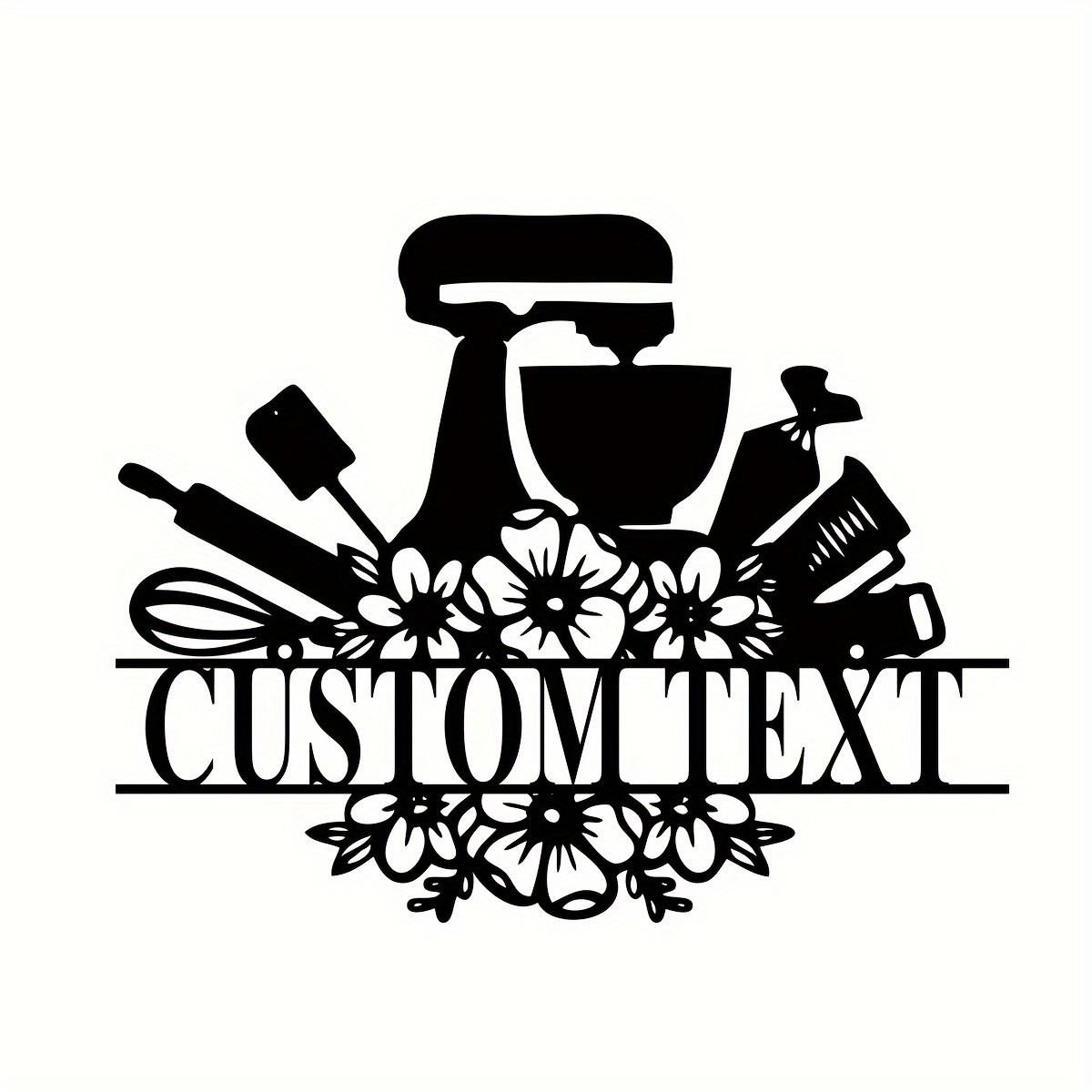E-shop Individuelle Back-Wanddekoration aus Metall, Personalisiertes -Namensschild für Zuhause, Geschenk für , Küchendekor, Back-Themen-Geschenk