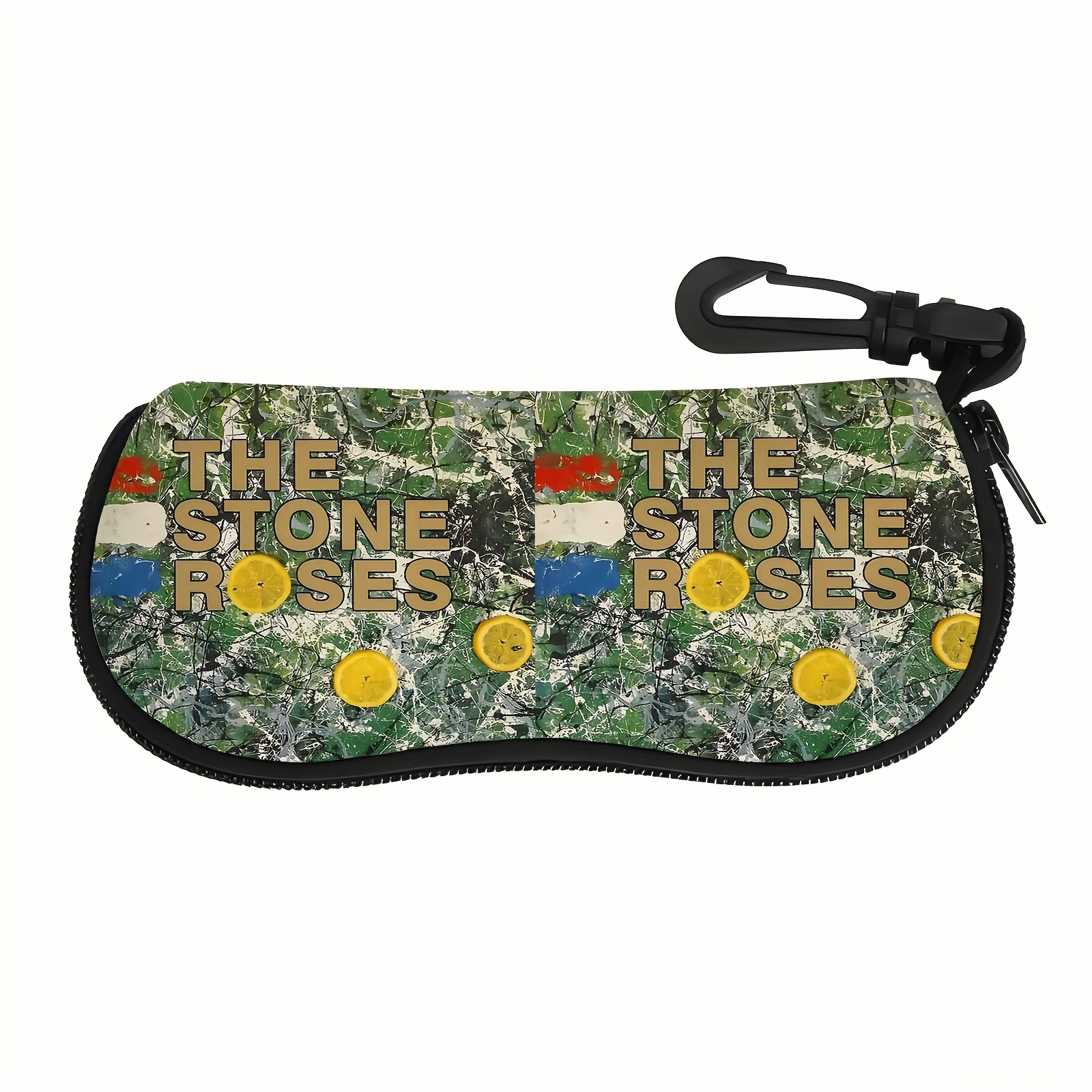 TEMU Eyeglass Case Featuring Roses, Yellow Oranges, And Marble Background Designs, Perfect As Gifts For