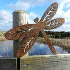 1pc rusty dragonfly art rustic dragonfly gift rusty metal dragonfly garden gift metal garden decor pond decoration rustic garden art