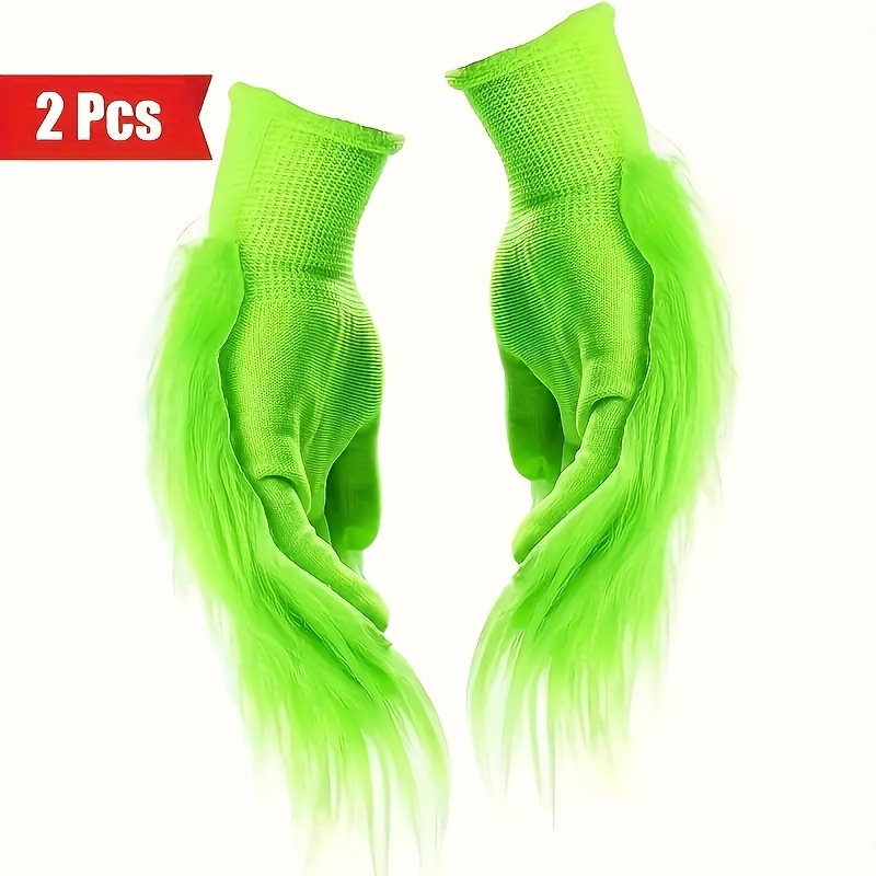 

2pcs Unique Fluffy Gloves, Christmas & Halloween Accessories, Decorations & , No Needed