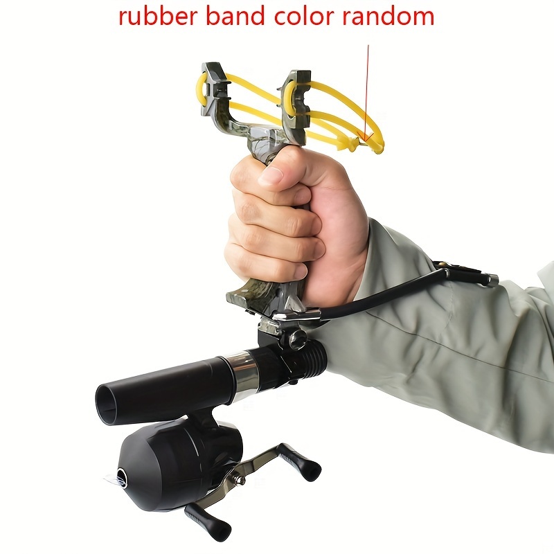  Wrist Slingshot Fishing Kit with Reel Folding Fishing  Slingshot Kit with Fishing Darts and Rubber Bands High Power Slingshot for  Fishing Hunting : Sports & Outdoors