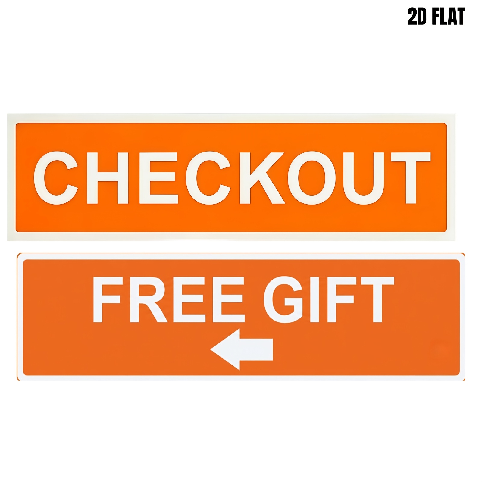 TEMU 2d Flat, [2d Flat] 2d Flat, [2d Flat] 2d Flat- 2pcs, 2d Flat, Sign- High-contrast Outdoor Metal Safety& Store Label- 4x16 Inch Heavy-duty