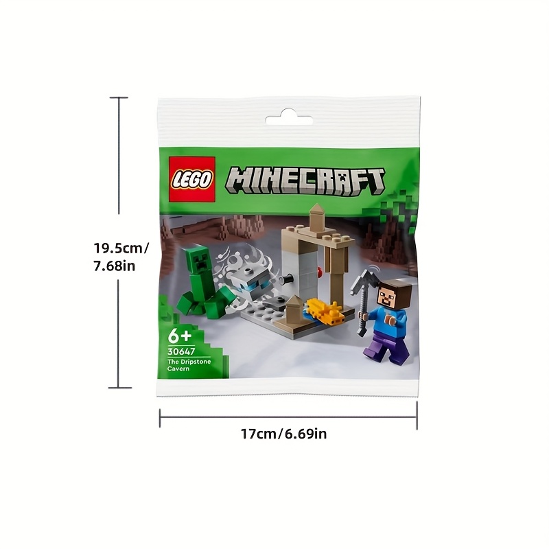 LEGO Minecraft 30647 The Dripstone Caverns - Steve & Creeper Adventure Set, 30+ Building Blocks, Durable Polyethylene Toy for Ages 6+, Mixed Colors, Perfect for Holidays & Gifts, Holiday Gift Item | Adventurous Theme | Durable Polyethylene