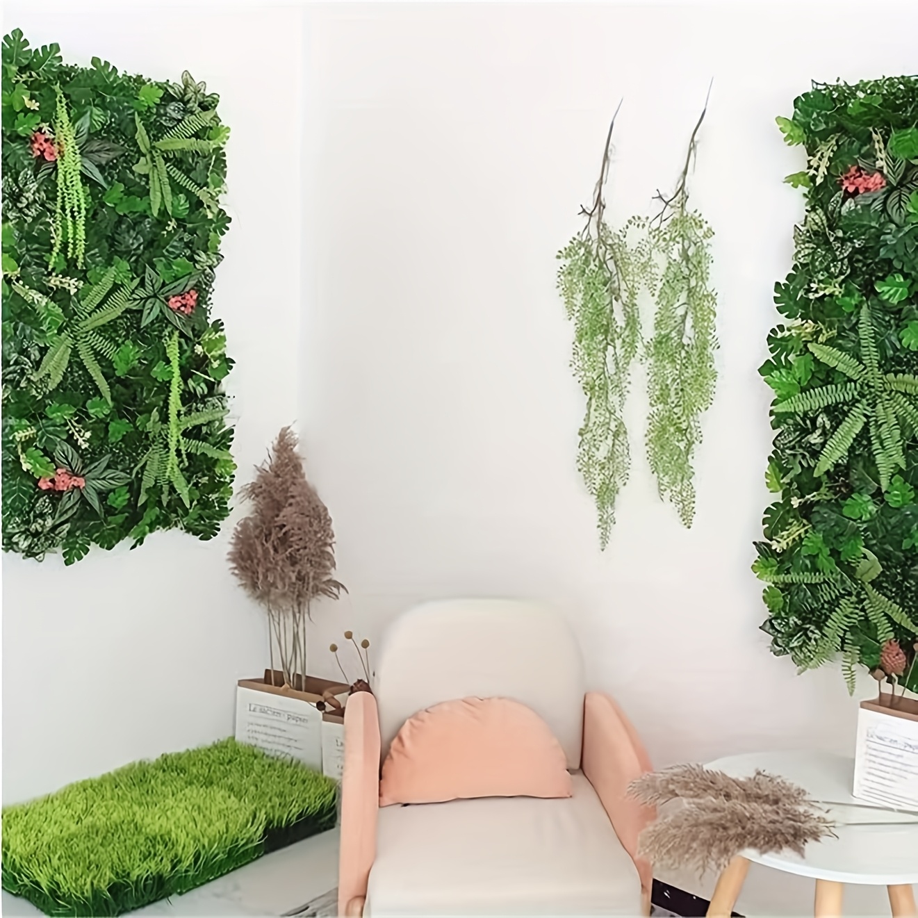 UV-Resistant Artificial Plant Faux Grass Turf Green Wall