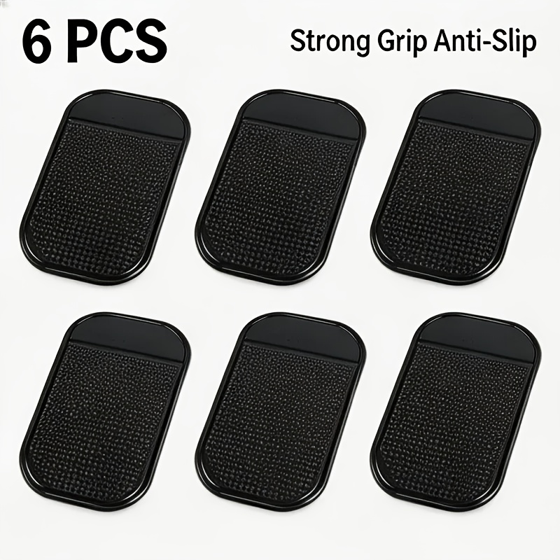 TEMU 6pcs Car Dashboard Anti-slip Mats, Non-slip Sticky Pads For Phone, Decoration& Small Items, Sun Resistant Car Interior Accessories