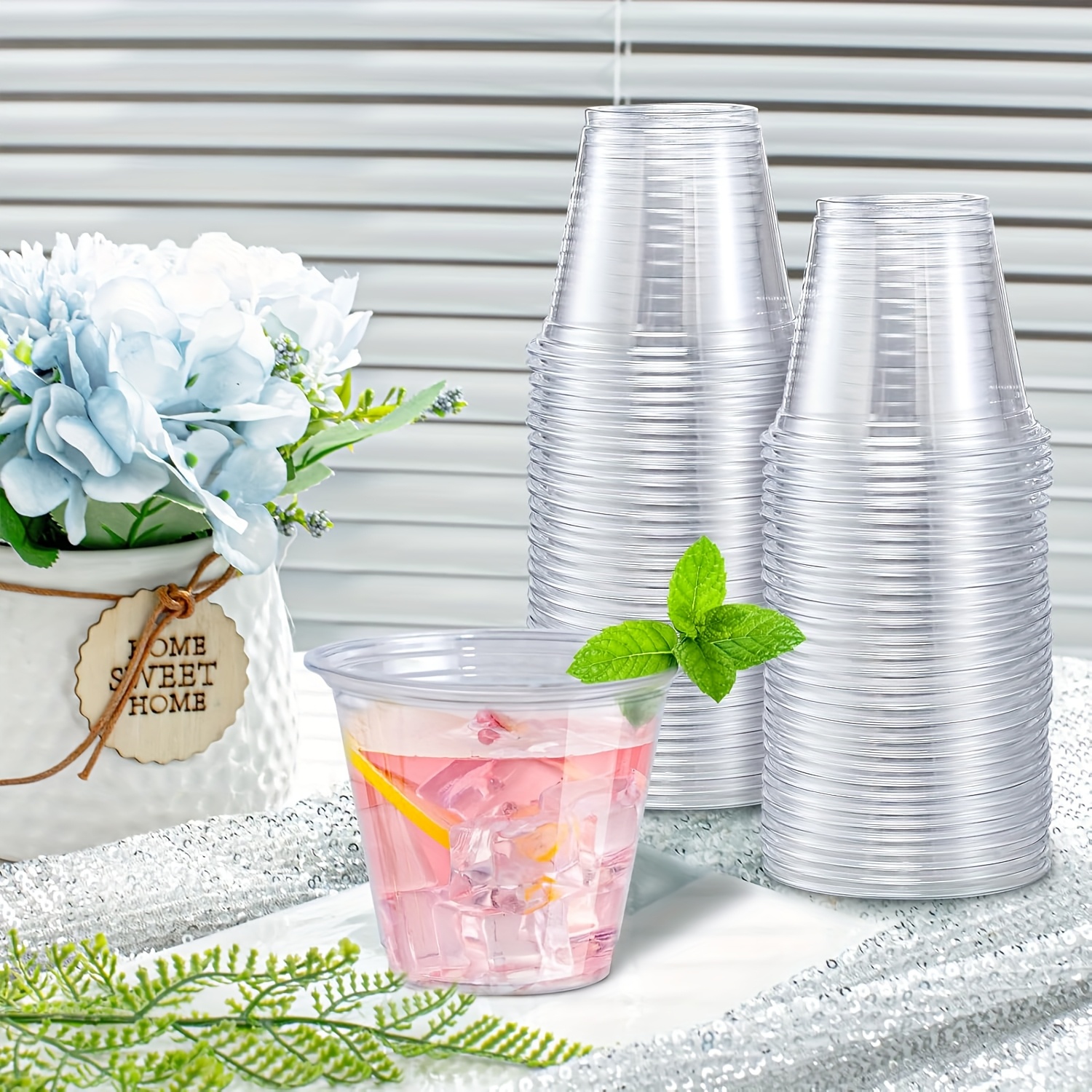 10 40 60pcs 10 oz transparent plastic cups durable - Temu