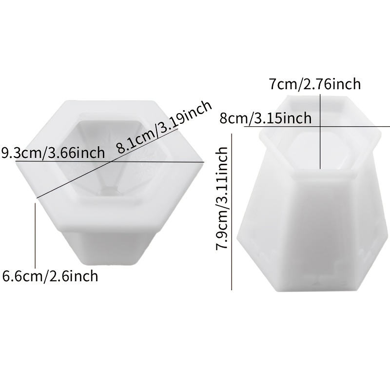 E-shop 1 Set Sechseckige Aufbewahrungsbox Harzgießform, DIY Epoxidharz Stern & Mond Aufbewahrungsbox Silikonform