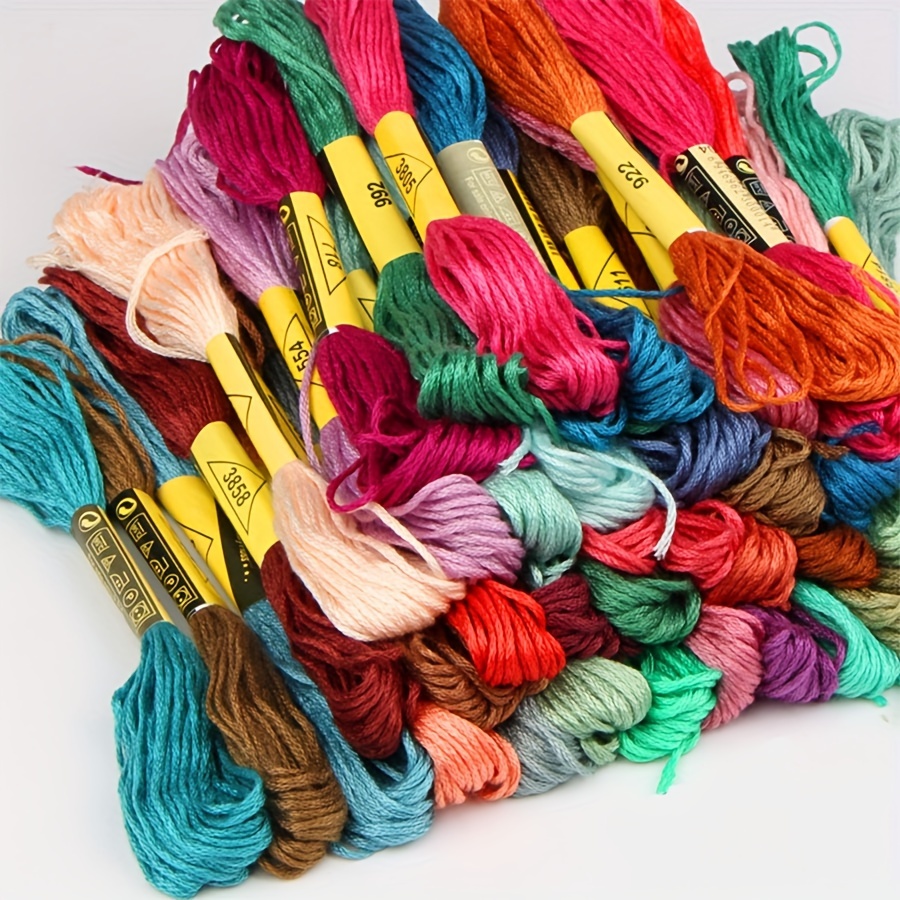 

Premium Embroidery Floss - 24 Strands, Mixed Colors, Nylon & Cotton Blend For -stitch, Friendship Bracelets & Crafts