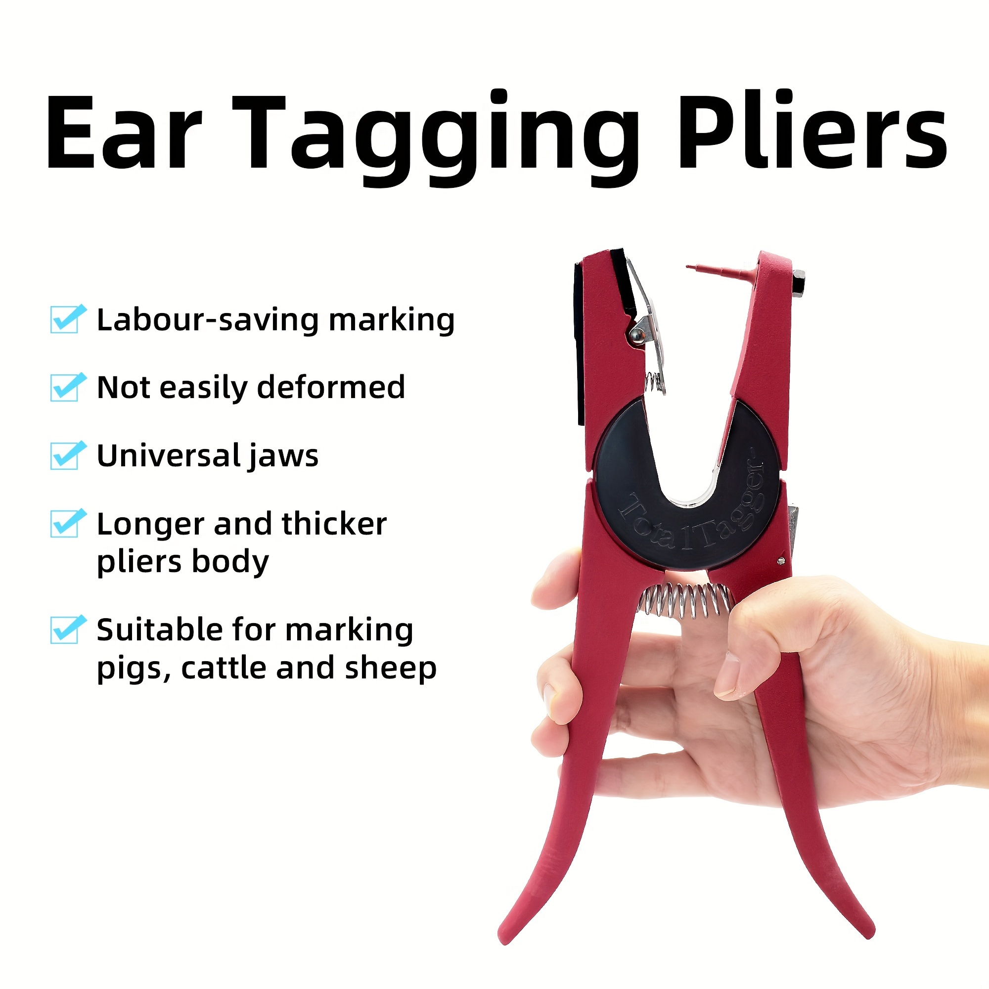 animal ear tag pliers animal ear tag installation tool suitable for cattle llamas sheep   and   hole punch marker   model