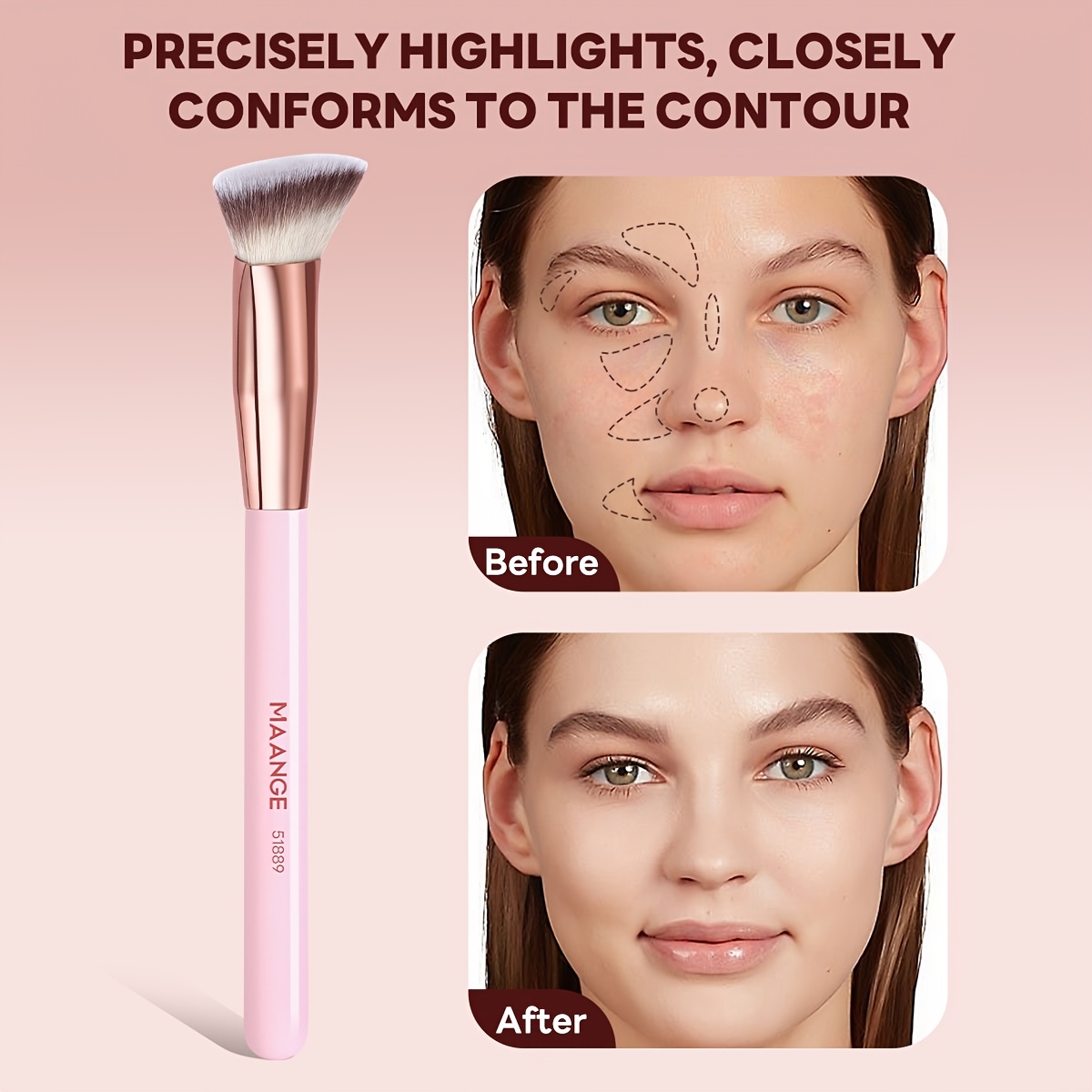 MAANGE Summer Pink 22pcs Soft Fluffy Makeup Brushes Set