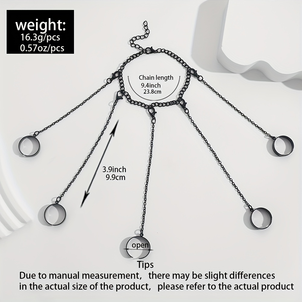 Individual Fashion Five-Finger Linked Bracelet Ring