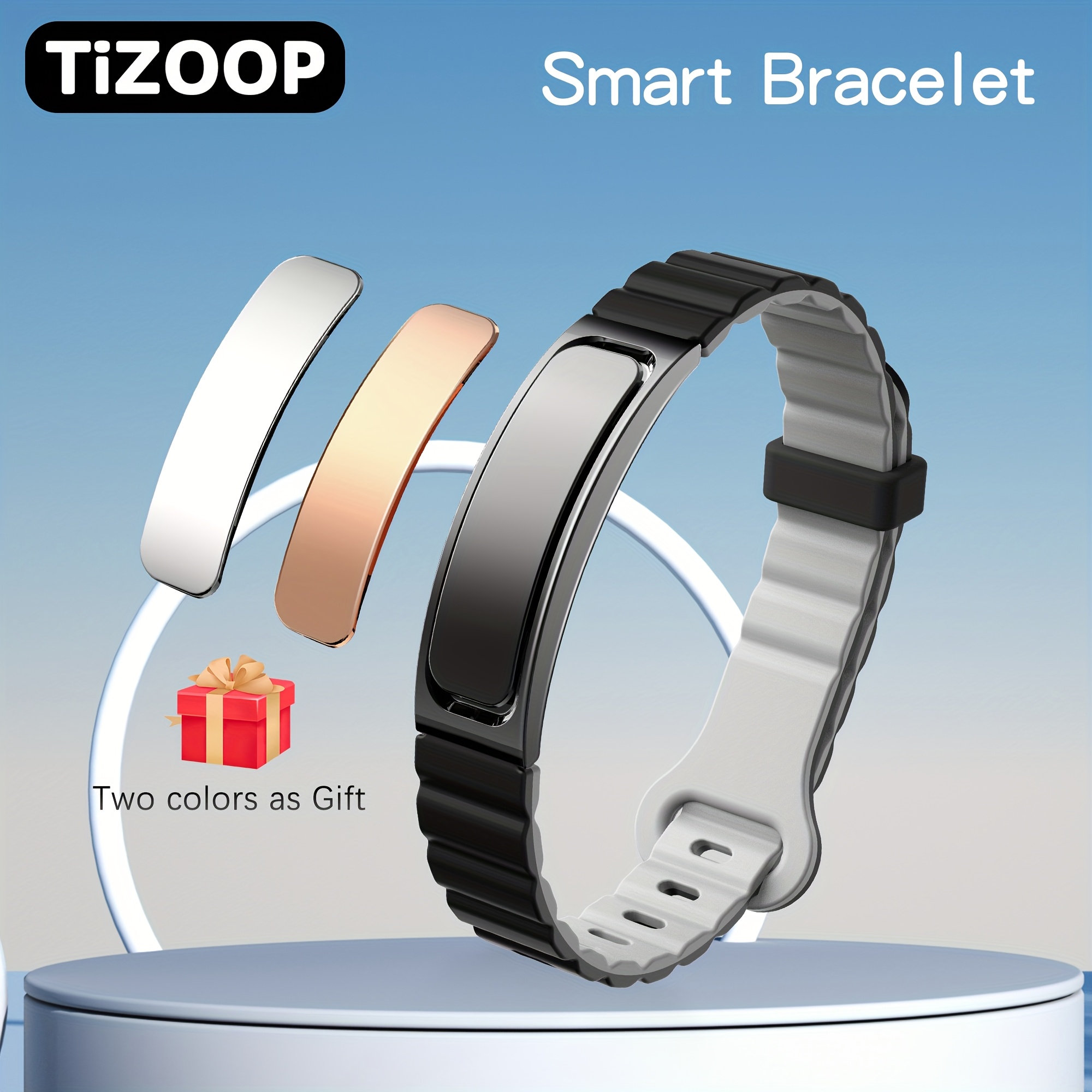   outdoor smart bracelet for men women sports fitness wristband fashion smart wearable jewelry alloy case with multiple   steps counter   recording high quality compatible for iphones   phones perfect gift 0