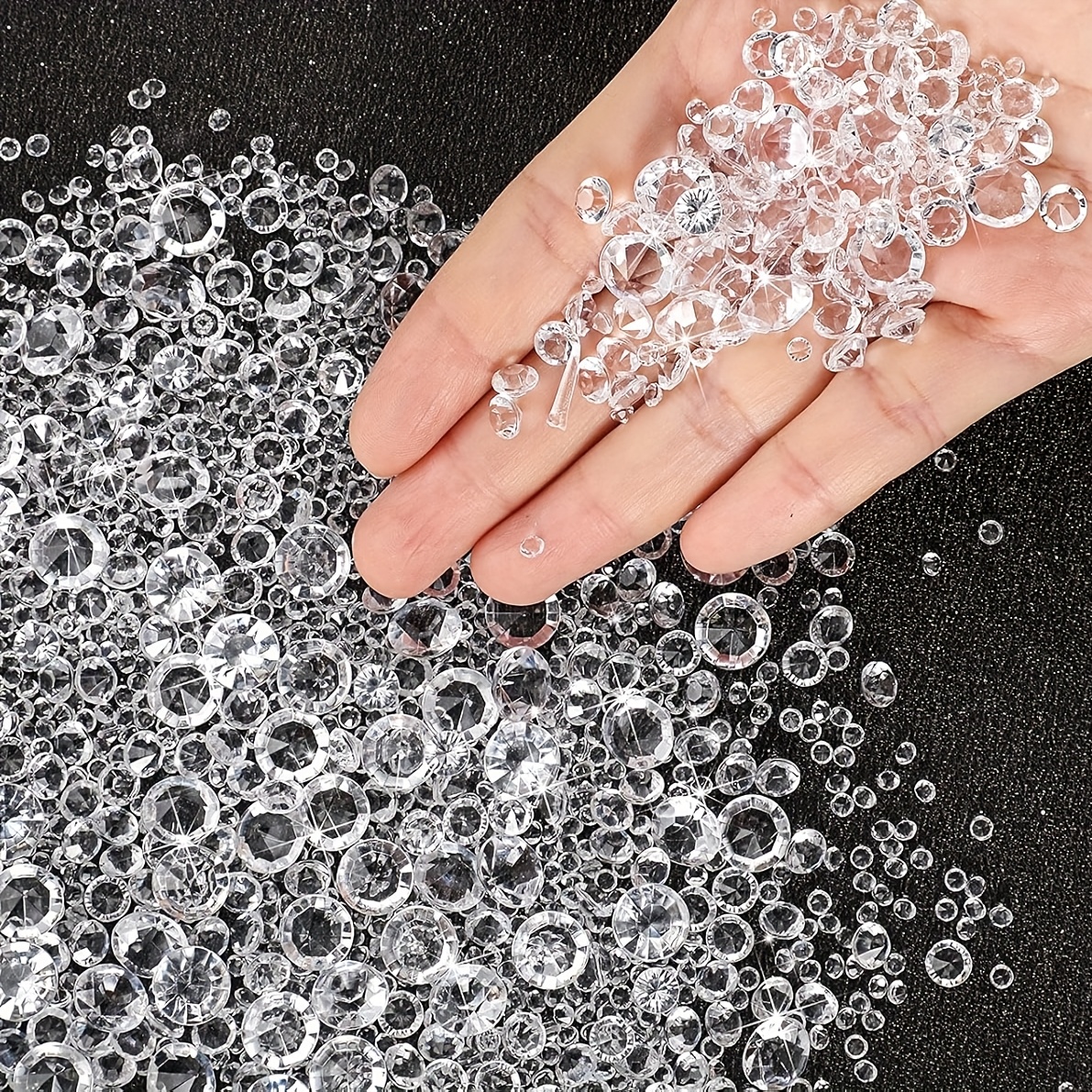 E-shop 6800 Stück Klare Acryl-Kristalle Acryl-Edelsteine für Hochzeitstisch, Weihnachtsfeierdekorationen, Brautparty, Maskenball Vasenfüller