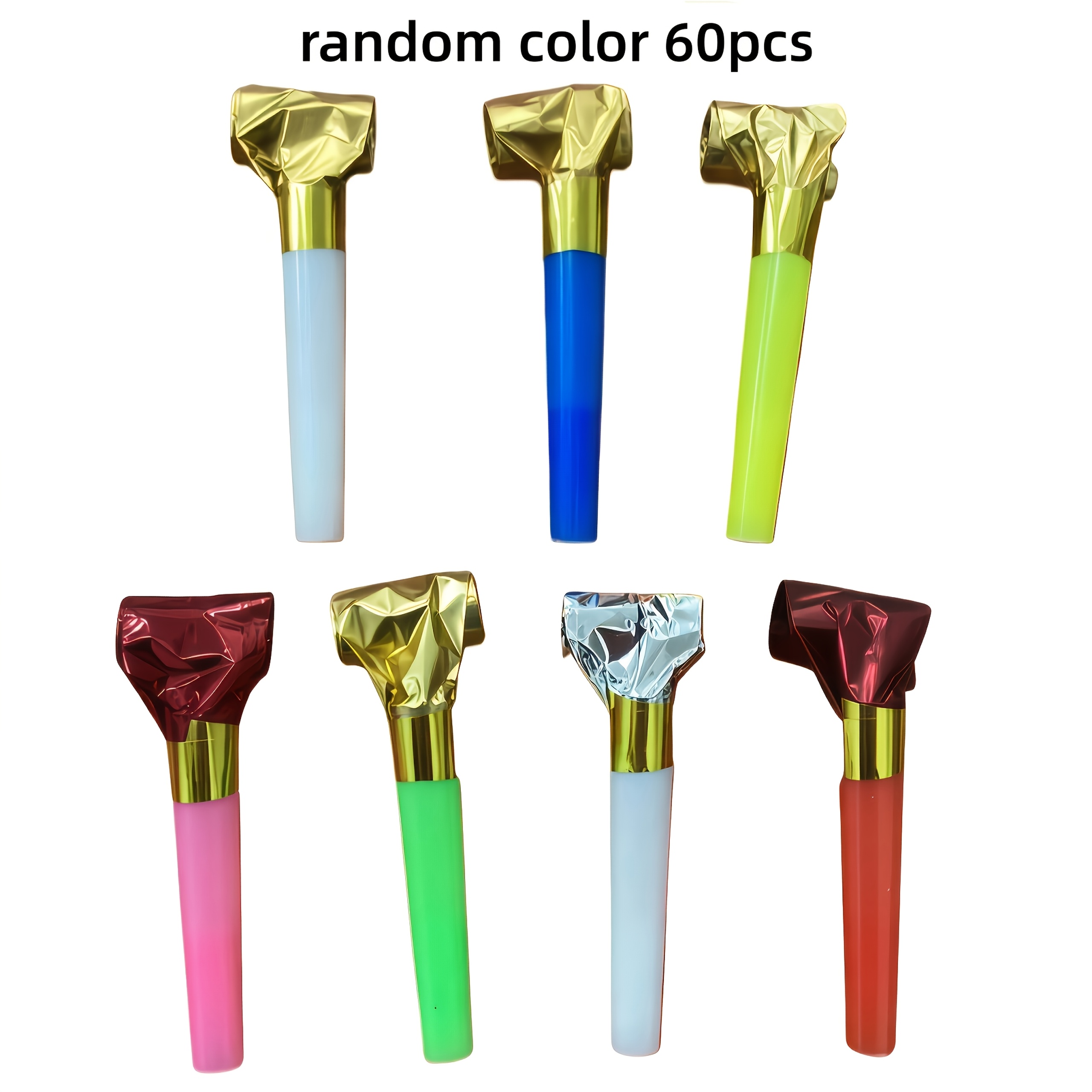 TEMU Gift For Her/him 60pcs Random Color Whistle Toys, Birthday Party Gifts, Holiday Party Favor Packs, Halloween And Christmas Gifts, Multi-item