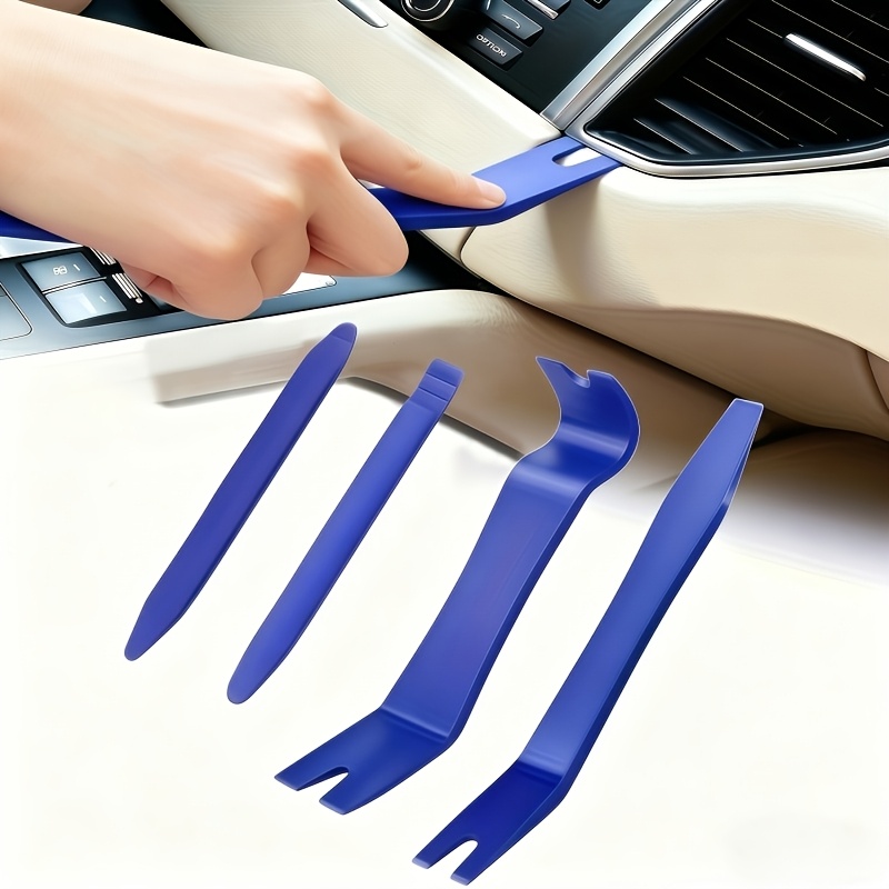 a professional automotive interior disassembly tool set   plastic pry bar suitable for door panel clips and fasteners center console and other in car repairs ensuring perfect maintenance without damaging your   car