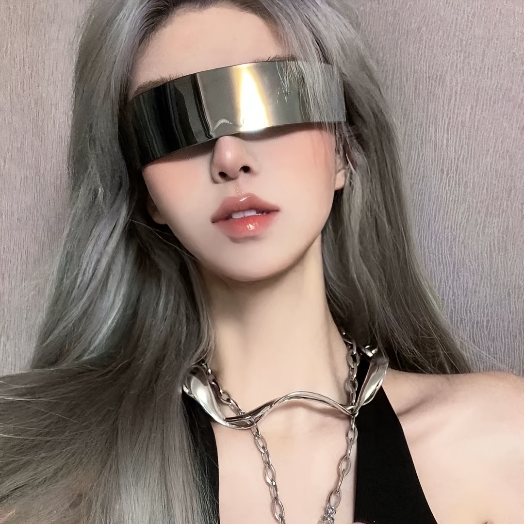 rgb cyberpunk glow glasses   steampunk eyewear for men women nightclub