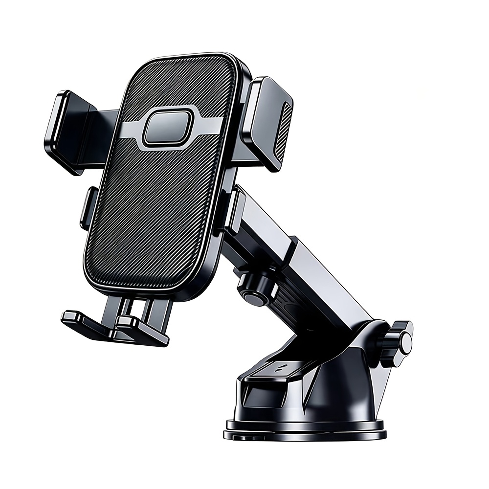 Versatile 360° Rotating Car Phone Mount, 2025 Suction Cup Navigation Stand For Car Center Console, Made Of Sturdy Abs, Dashboard Attachment, Adjustable Arm Length, Compatible With Most And Smartphones