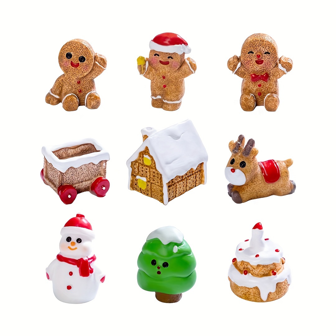 

9pcs Christmas For Man Miniature Set - Diy Decorations, Ornaments