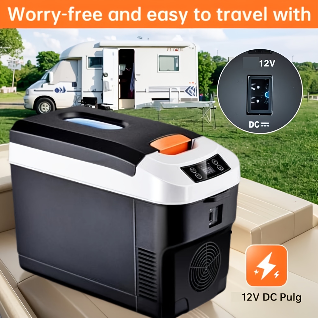 10l portable car fridge with heating and cooling functions digital temperature regulation   suitable for vehicles camping picnics outdoor events and as a gift