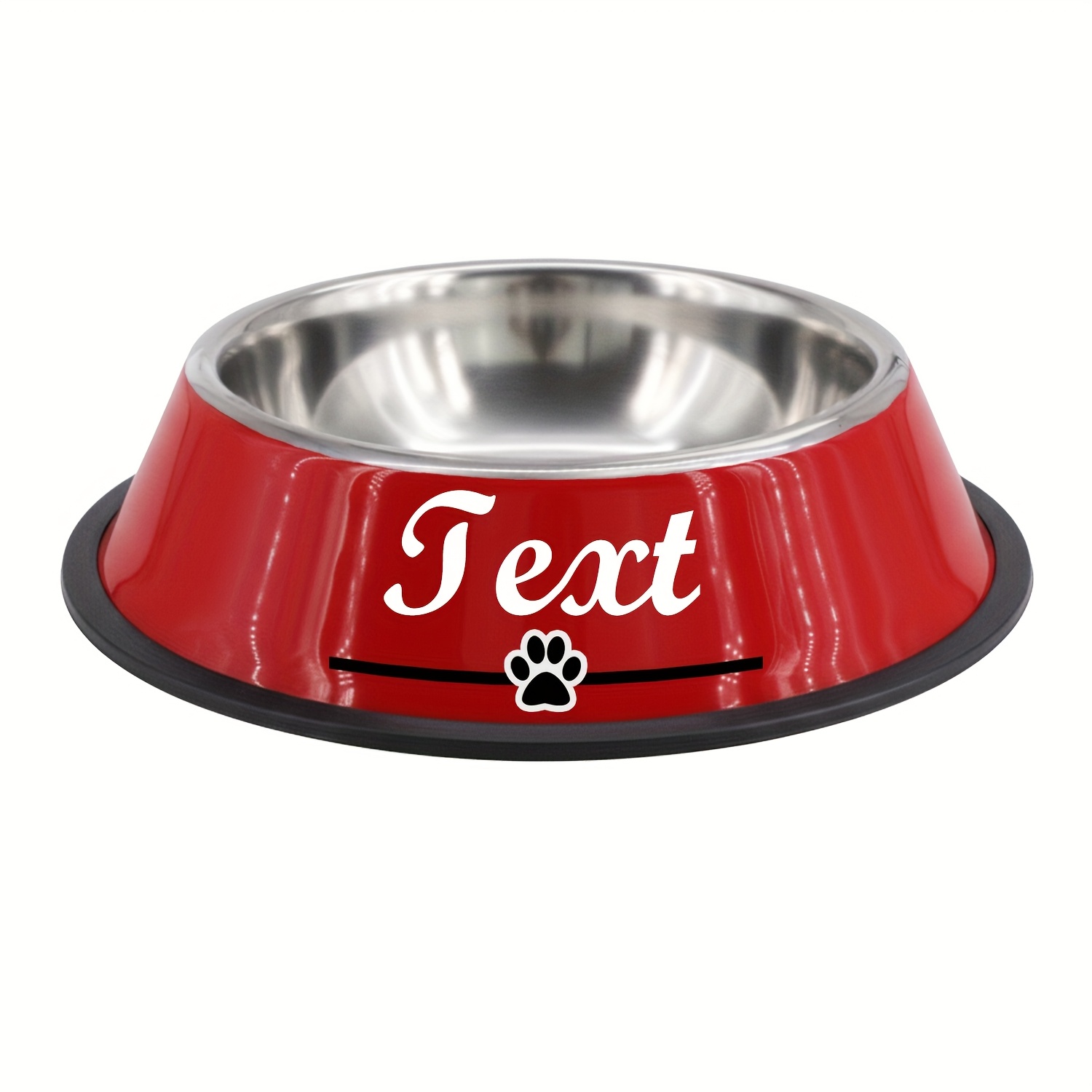 TEMU [Personnalisé] Gamelle pour animaux de compagnie en acier inoxydable personnalisée avec nom personnalisé pour chats et chiens, antidérapante,