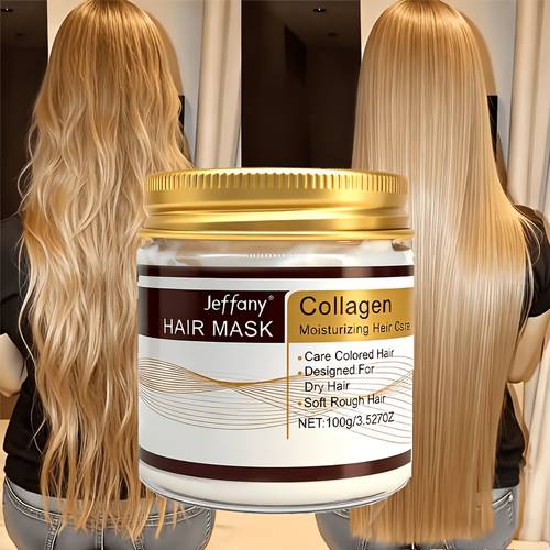 collagen moroccan hair mask the protein content is 120 times that of ordinary products instantly dry frizzy broken and knotted hair and soften hair damaged by and dyeing rich in argan oil collagen and biotin