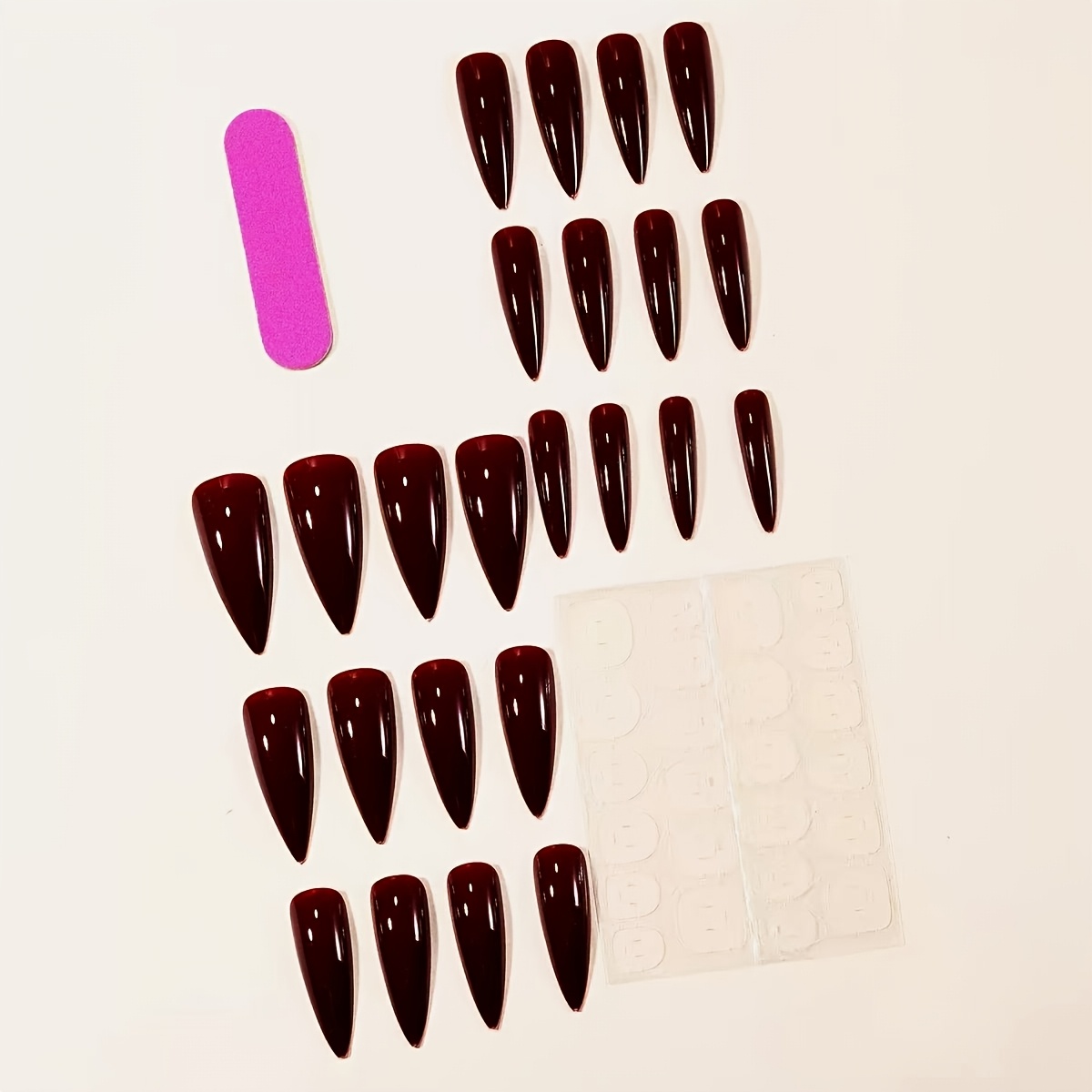 TEMU 96pcs Ultra-long Almond-shaped Nails, , Visually Lengthen Fingers , Iconic For Hot Aesthetic, Wearable Nails Detachable, Reusable,