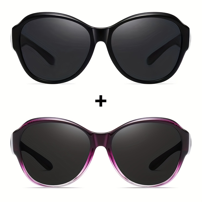Image of 2-pack Elegant Oval Glasses Fit Over Fashion Glasses, For Men And Women, Suitable For Driving And Party, Perfect Daily Wear, Photo Props, And Gift For Birthday, Party, Christmas