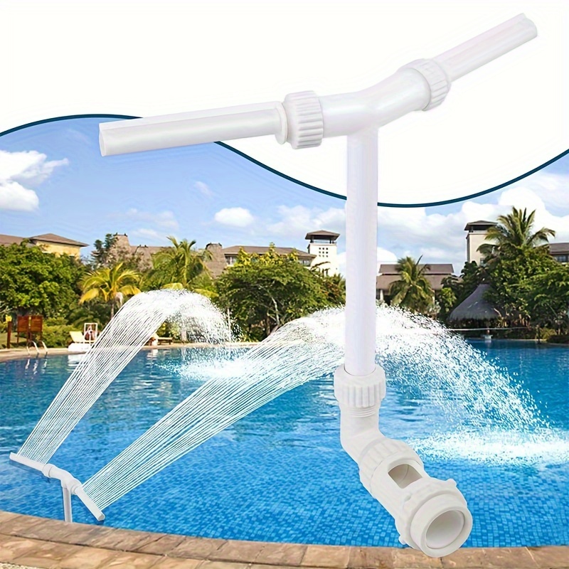 

Adjustable Dual Spray Pool Fountain, Plastic Waterfall Sprinkler For In-ground And Above Ground Pools, Pool Accessories For Cooling And Relaxation